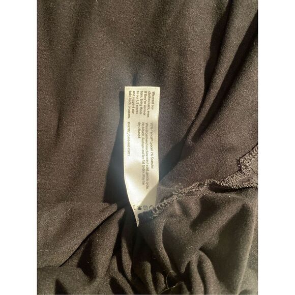 Eileen Fisher Black Short Sleeve Classic Top Sz L Packable Lightweight - Picture 8 of 8